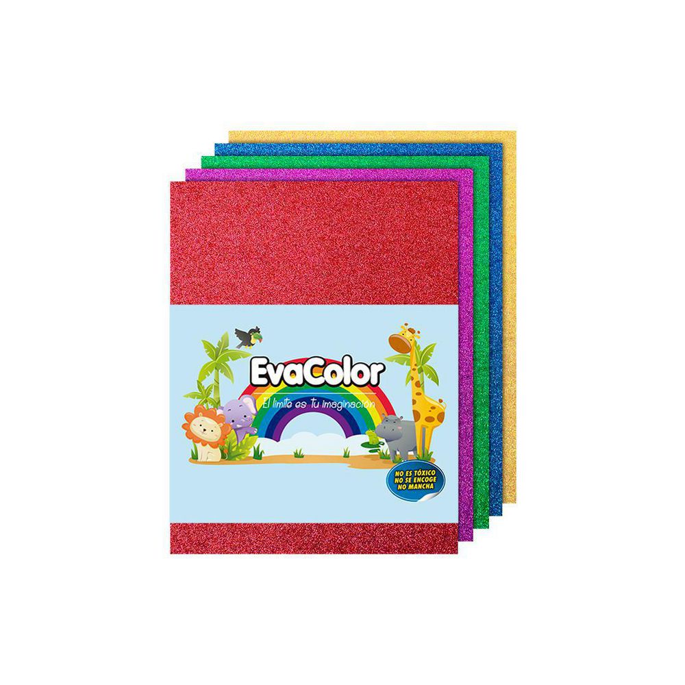 FOMI EVACOLOR ESCARCHADO CARTA FORMAS Y COLORES img #1