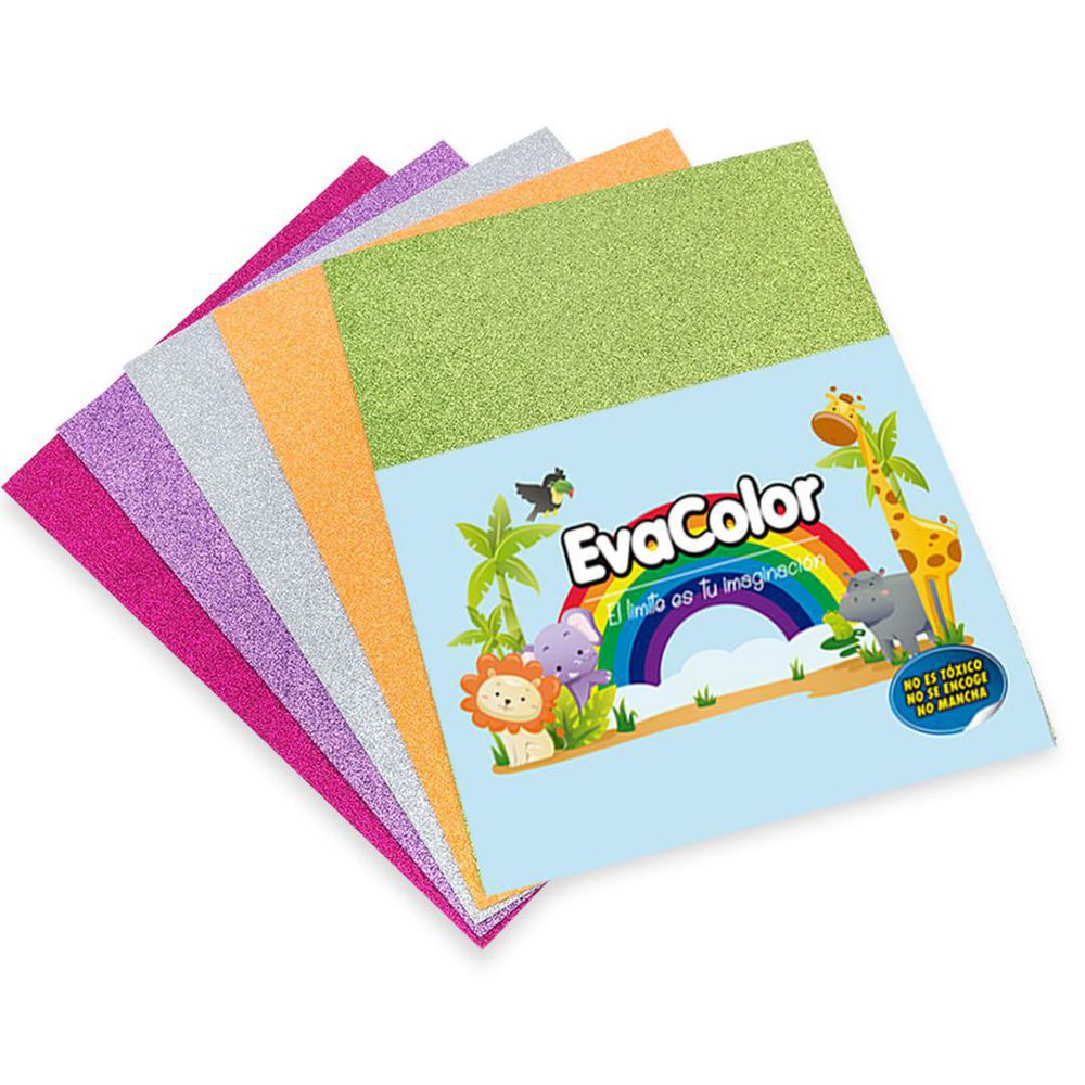 FOMI EVACOLOR ESCARCHADO CARTA FORMAS Y COLORES img #3
