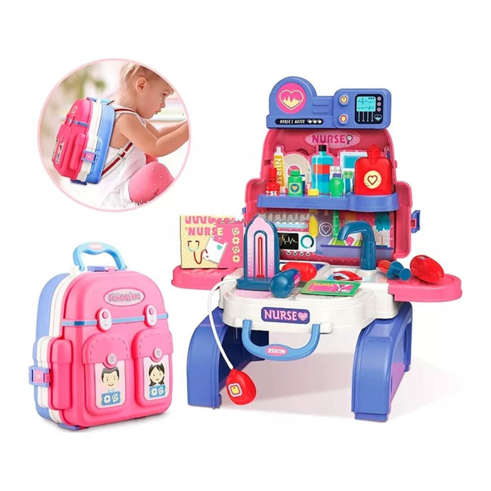 Set Casa De Doctora Maleta Portátil Niña Didáctico Juego