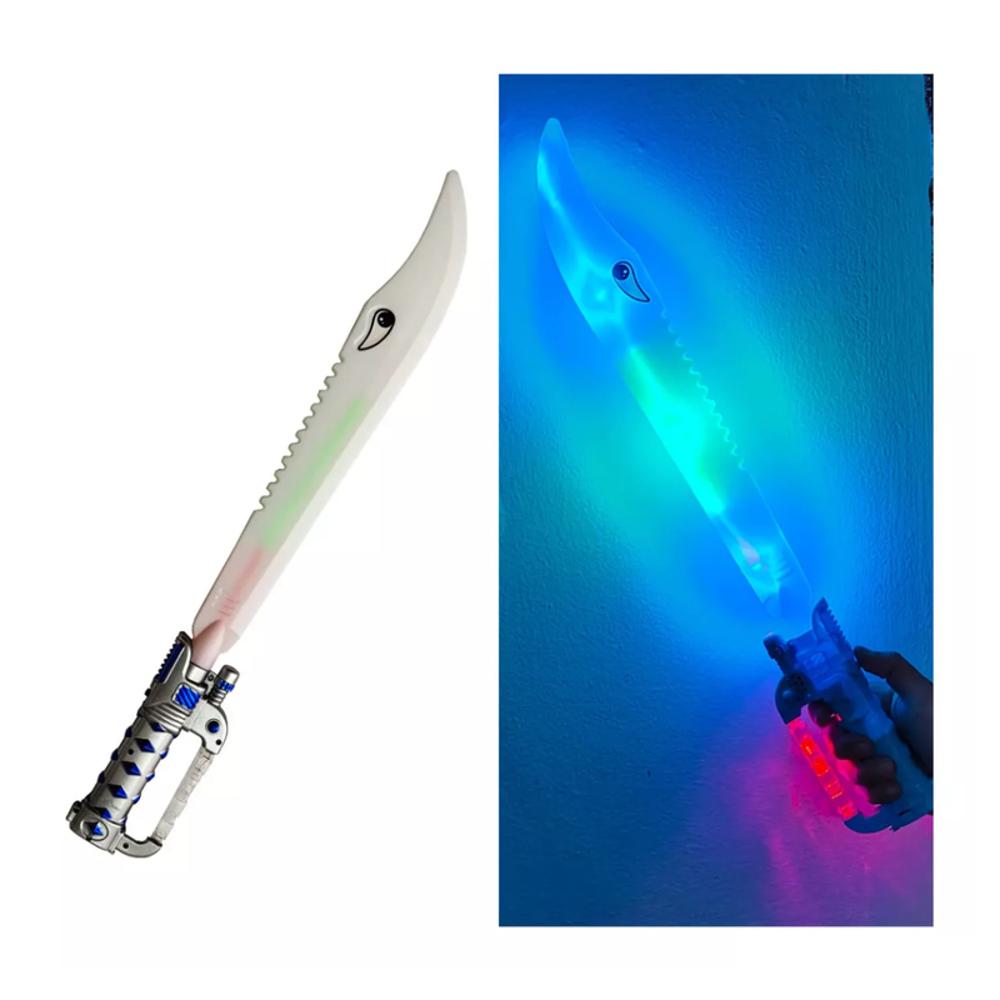 Juguete Espada Minecraft Niños Led Sonido Shark + Baterias
