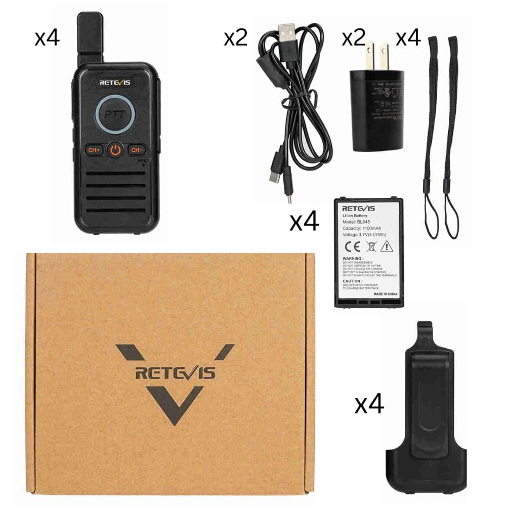 exito.com | 4 Radios Walkie Talkie Retevis Rb45 Compactos Doble Ptt