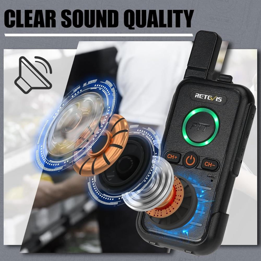 4 Radios Walkie Talkie Retevis Rb45 Compactos Doble Ptt img #5