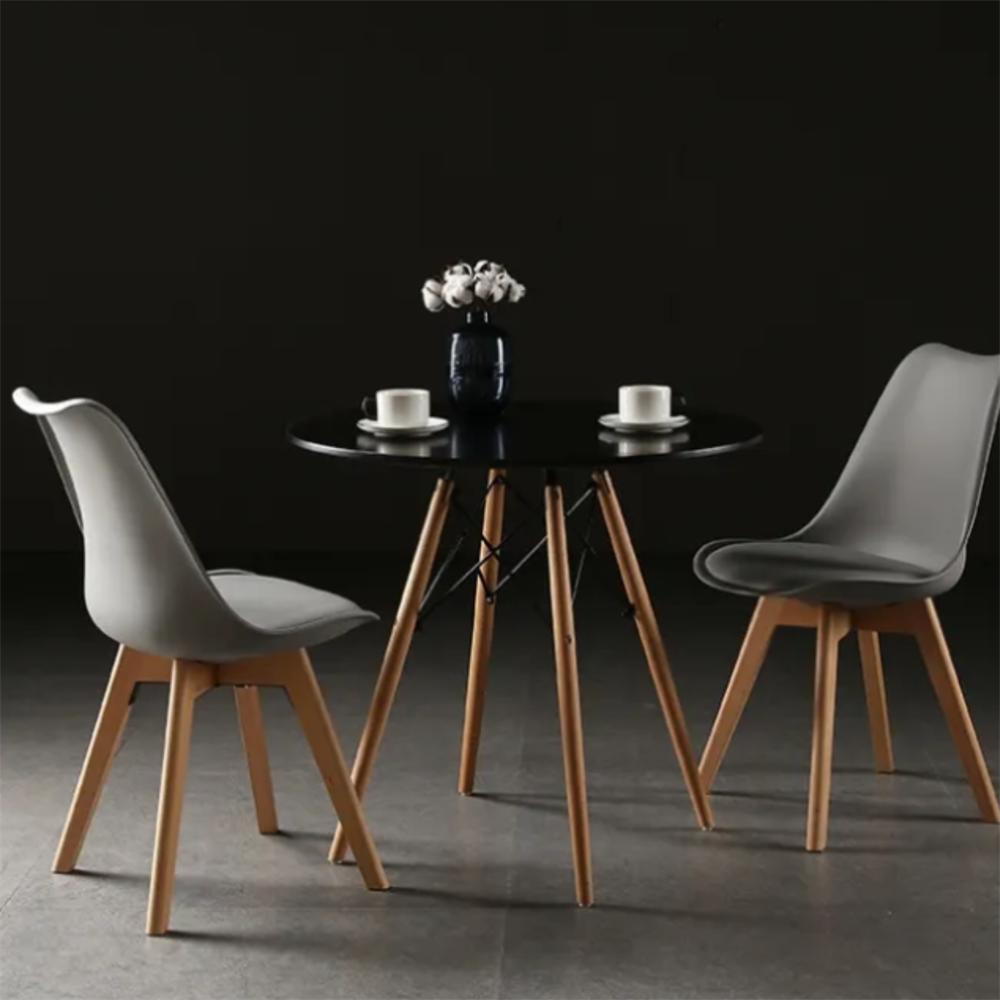 Mesa De Comedor Eames Redonda Color Negro img #2