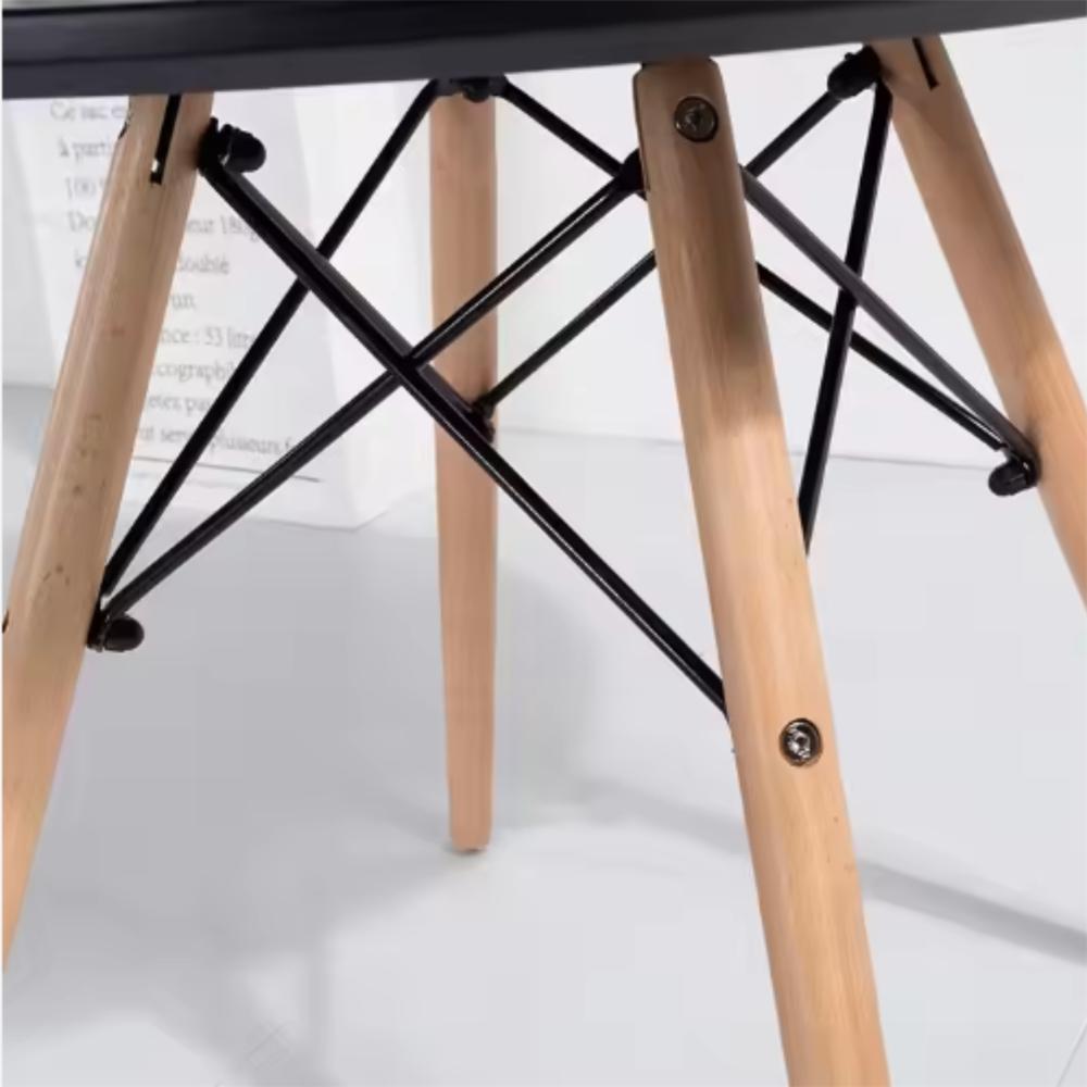 Mesa De Comedor Eames Redonda Color Negro img #5