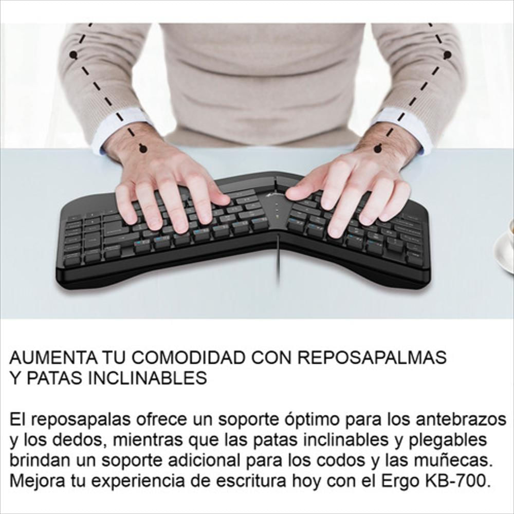 Teclado Ergonómico Con Reposamuñecas Genius Ergo Kb 700 img #3
