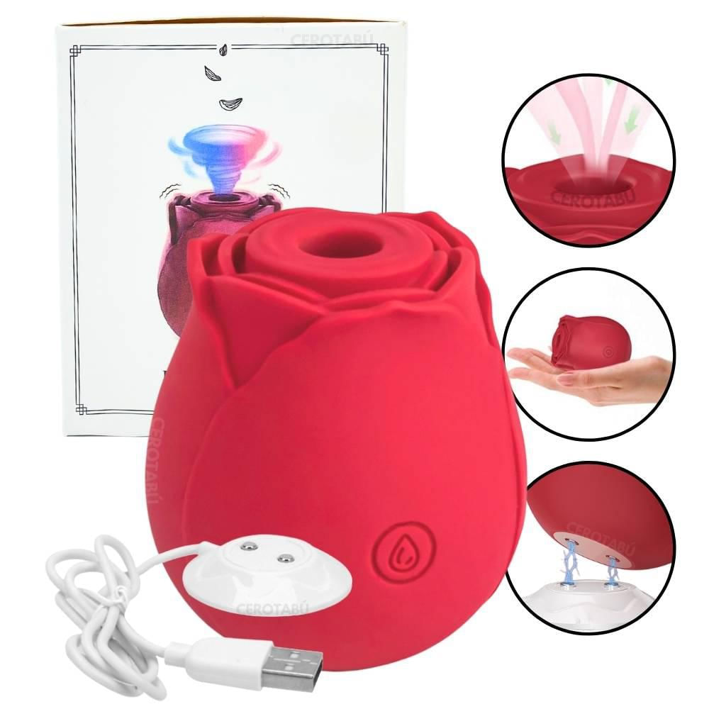 Vibrador Succionador Clitoris Pezones Rosa Usb Premium Toy