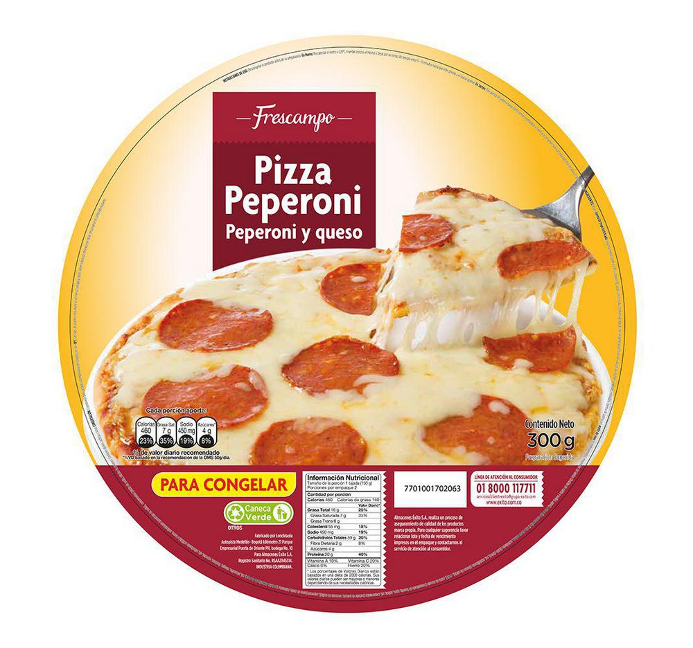 PIZZA PEPERONI FRESCAMPO 300 gr