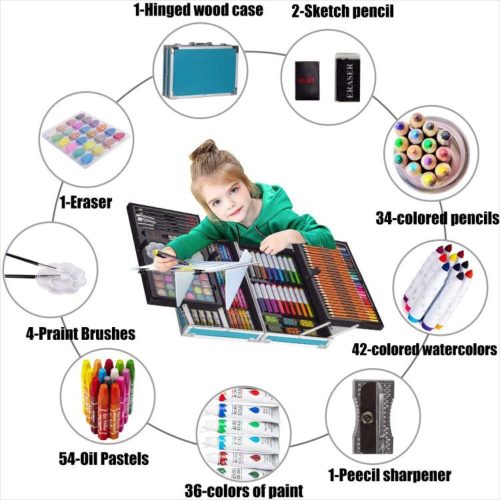 Set De Pintura Y Dibujo Suministros Con Caja De Aluminio Kinspory img #2