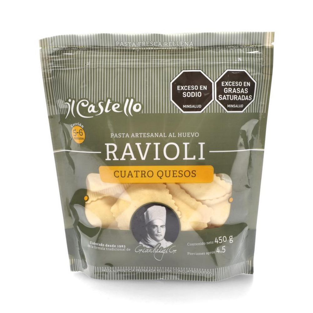 Ravioli 4 Quesos IL CASTELLO 450 gr