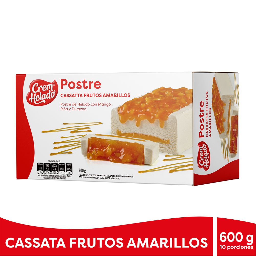 Postre CREM HELADO Frutos Amarillos (600  gr)