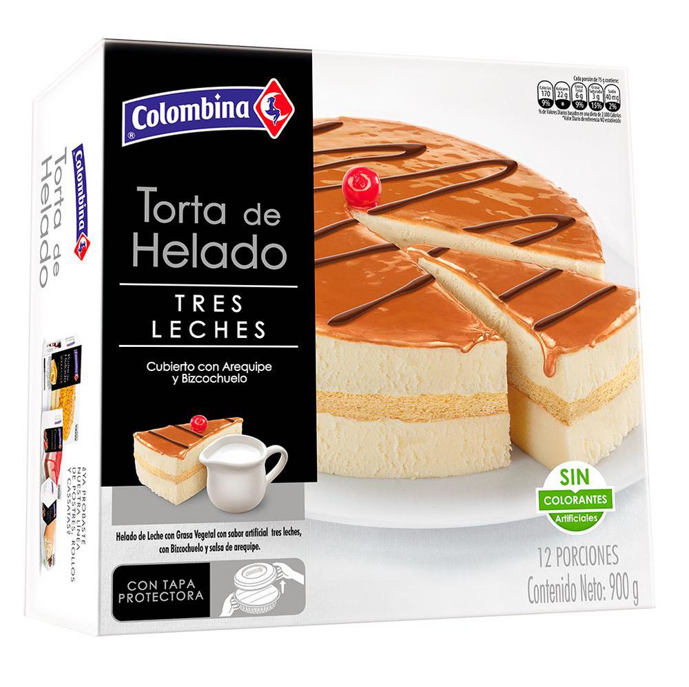 Helado COLOMBINA Torta Tres Leches (900  gr)