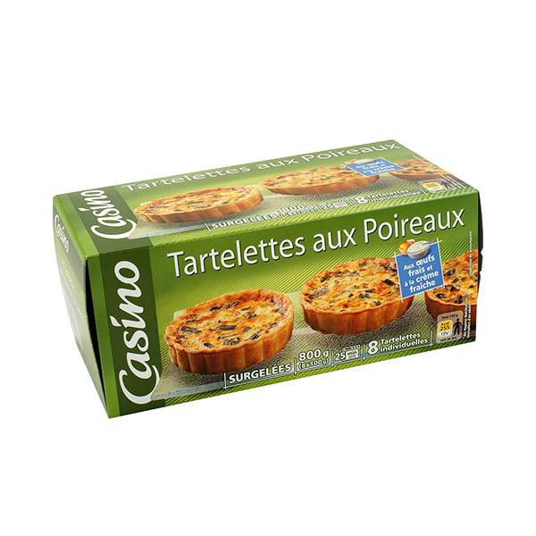 TARTALETAS DE PUERRO CONGELADA CASINO MARCA EXCLUSIVA 800 gr