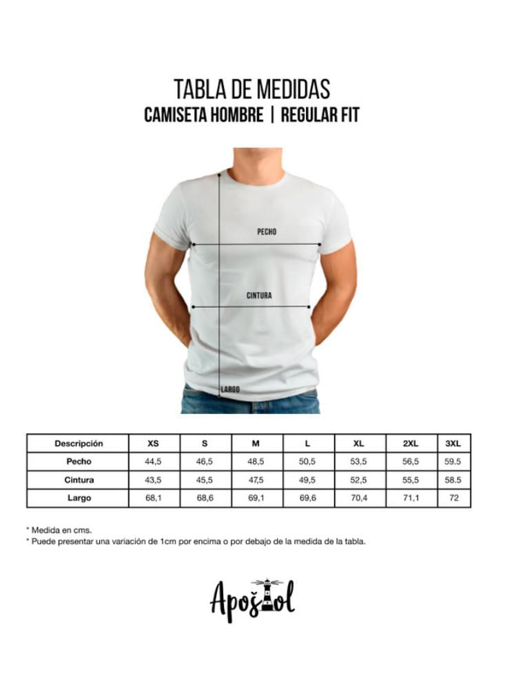 Camiseta cuello redondo Blanca hombre Apostol L Blanco