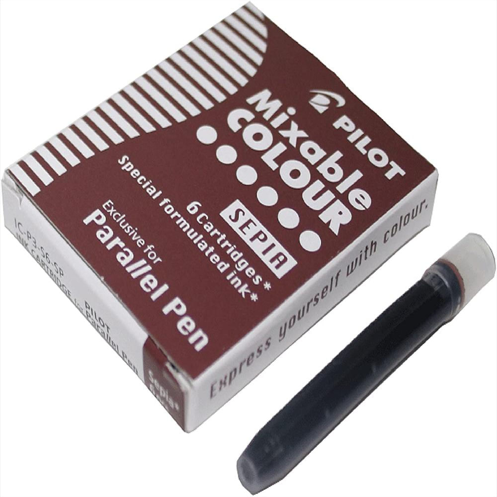 Pluma De Caligrafía Marca Pilot 3.8Mm + 6 Cartuchos Cafes img #2