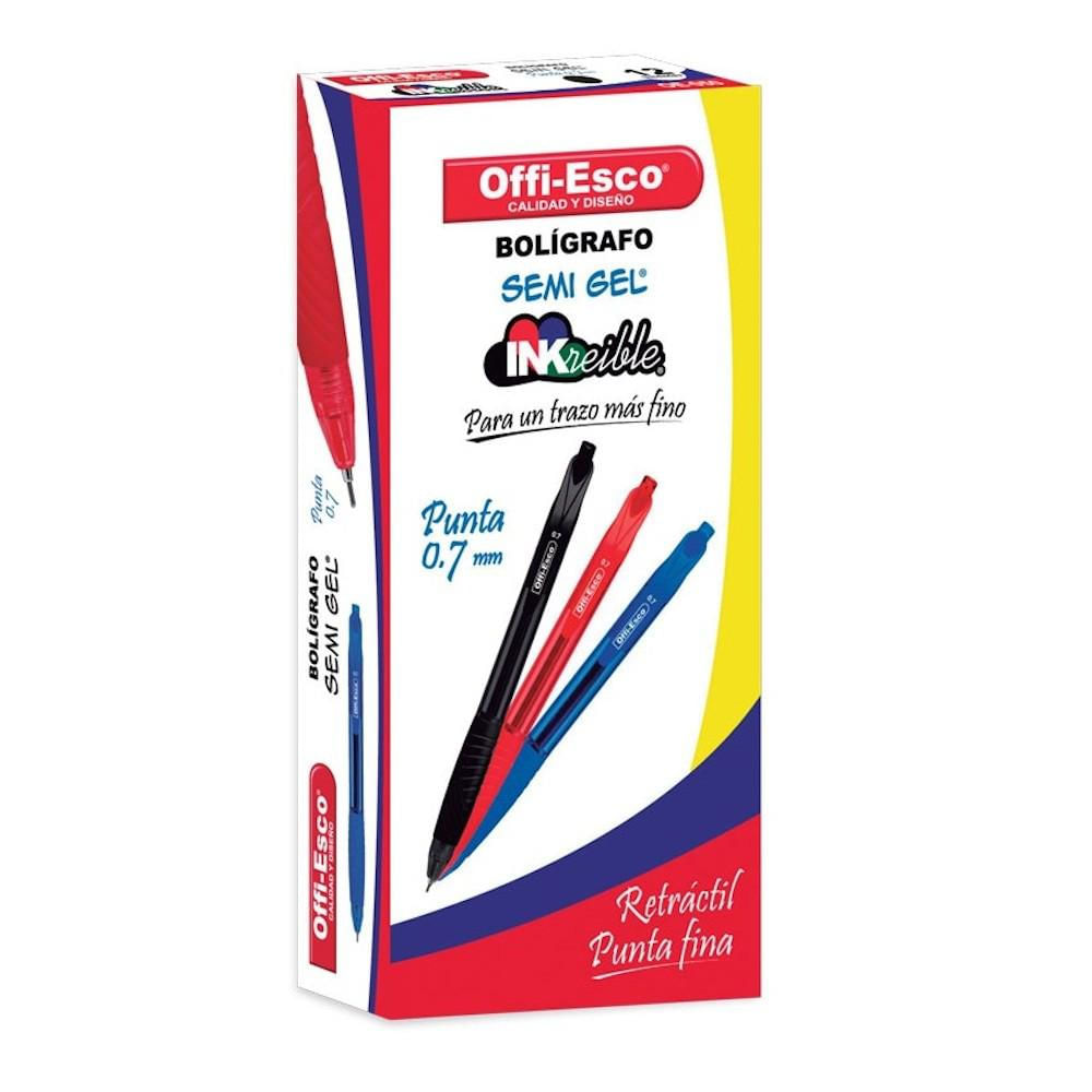 36 Boligrafos Colores Mixto Offiesco Retractil 0.7Mm Oe050 img #2