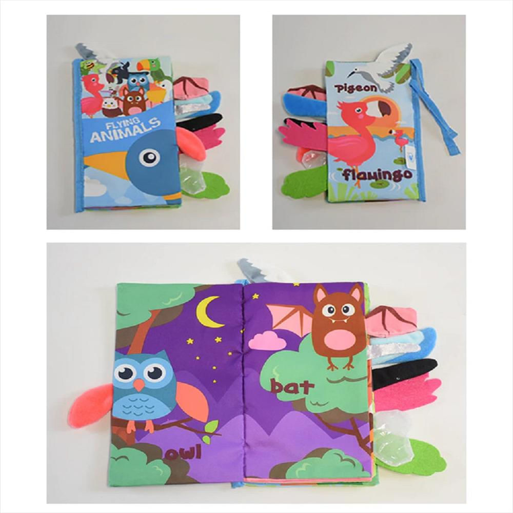 Libro Estimulación Temprana Bebes Niños Juguete Sensorial Grande Aves Selva 22X13 Cm img #4