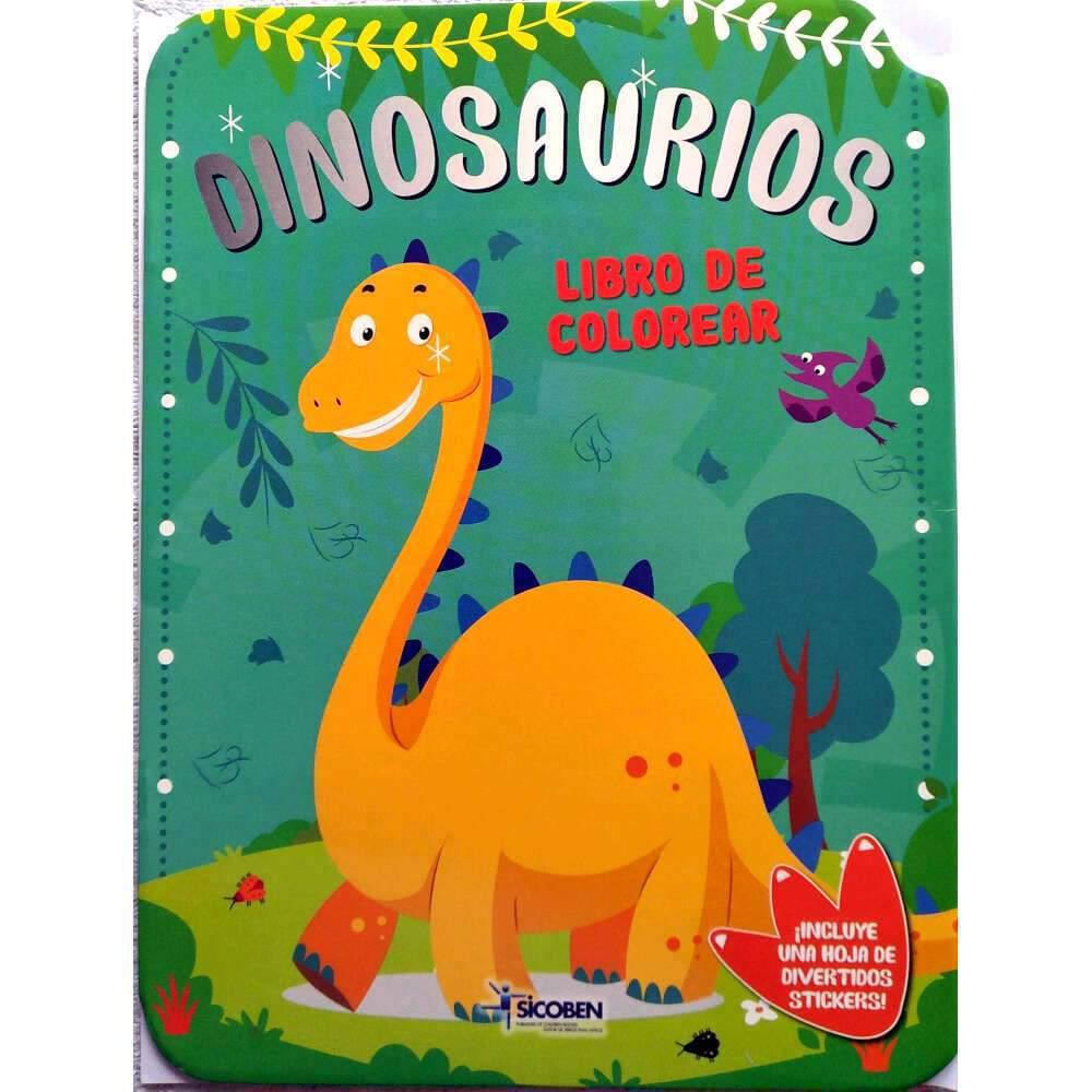 Libro Infantil De Colorear Y Stickers Dinosaurios img #1