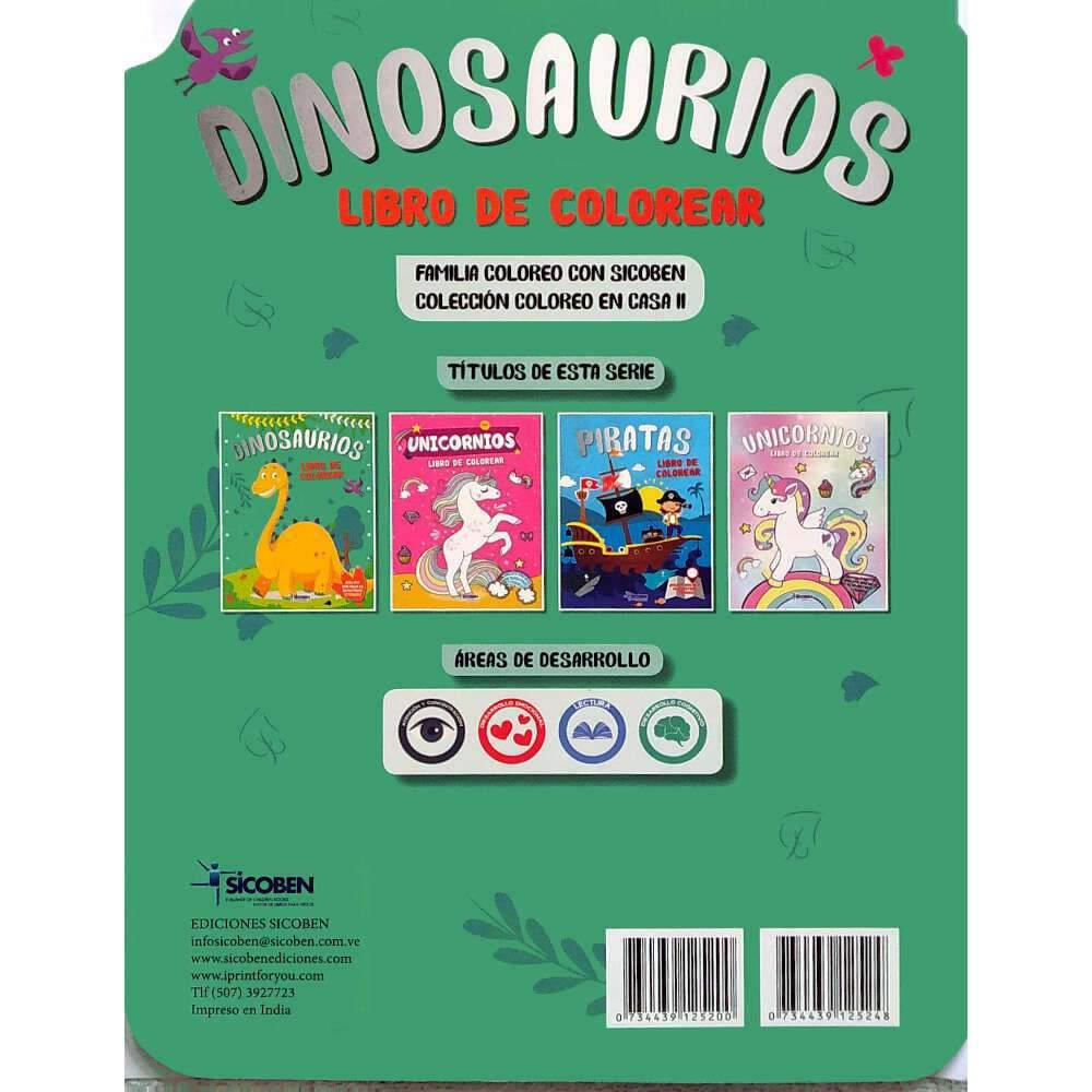 Libro Infantil De Colorear Y Stickers Dinosaurios img #2