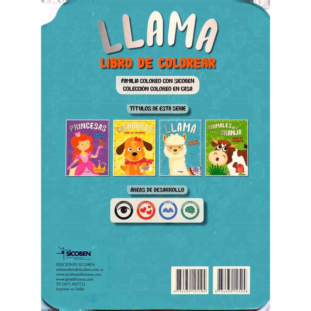 Libro Infantil De Colorear Y Stickers Llama img #2