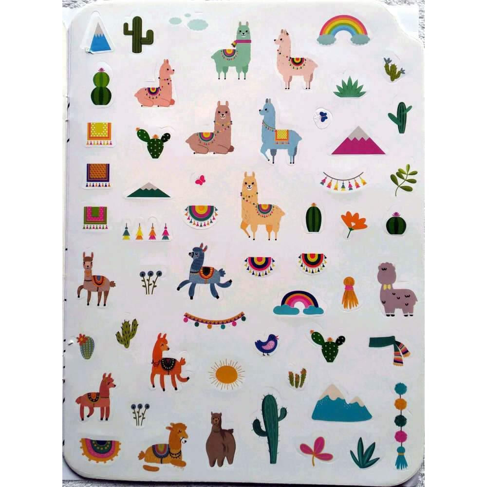 Libro Infantil De Colorear Y Stickers Llama img #3