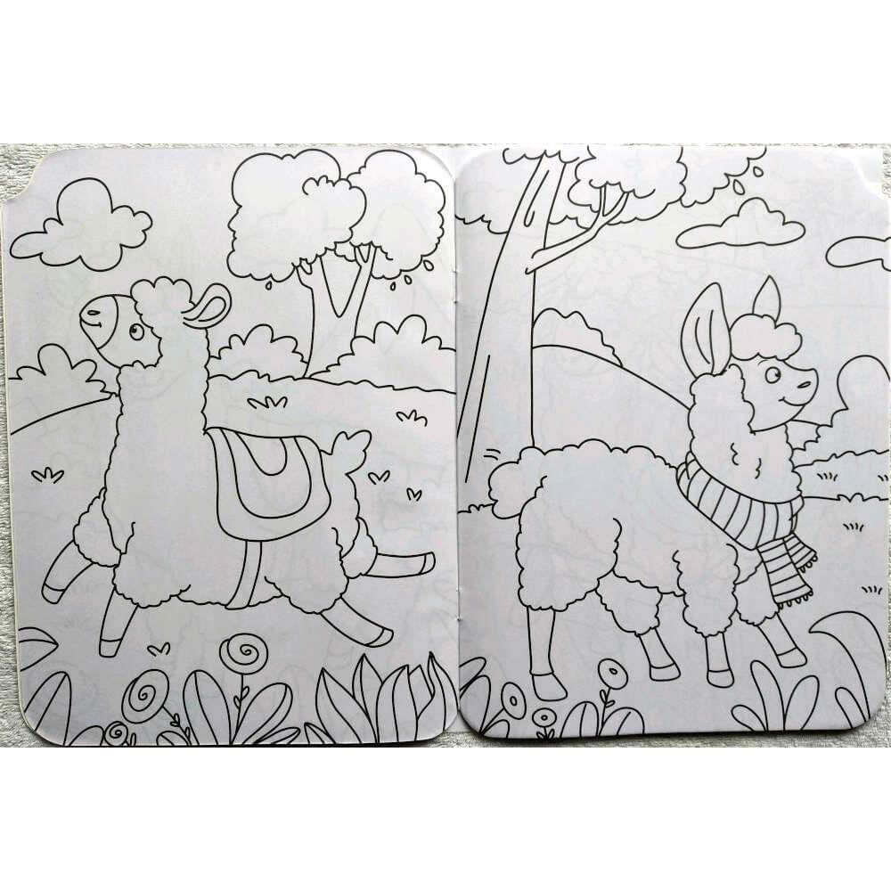 Libro Infantil De Colorear Y Stickers Llama img #4