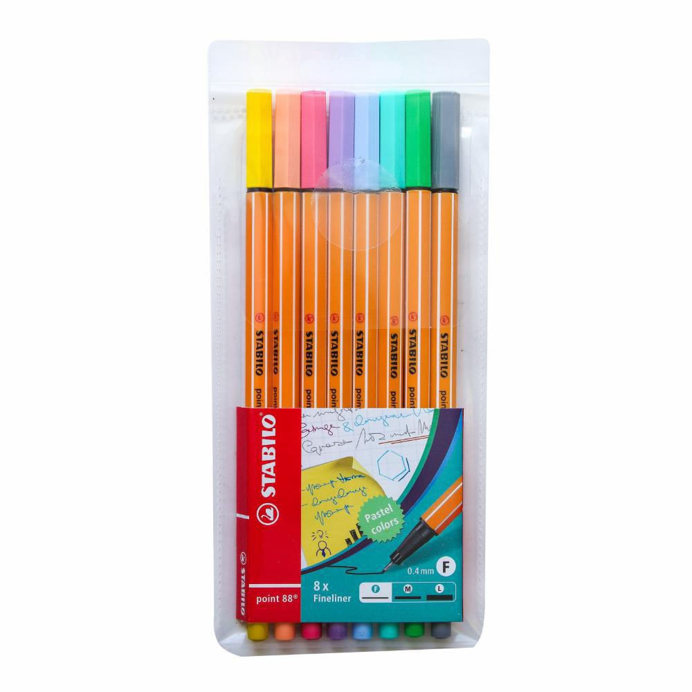 Micropunta X8 Point 88 Colores Pasteles Stabilo img #1