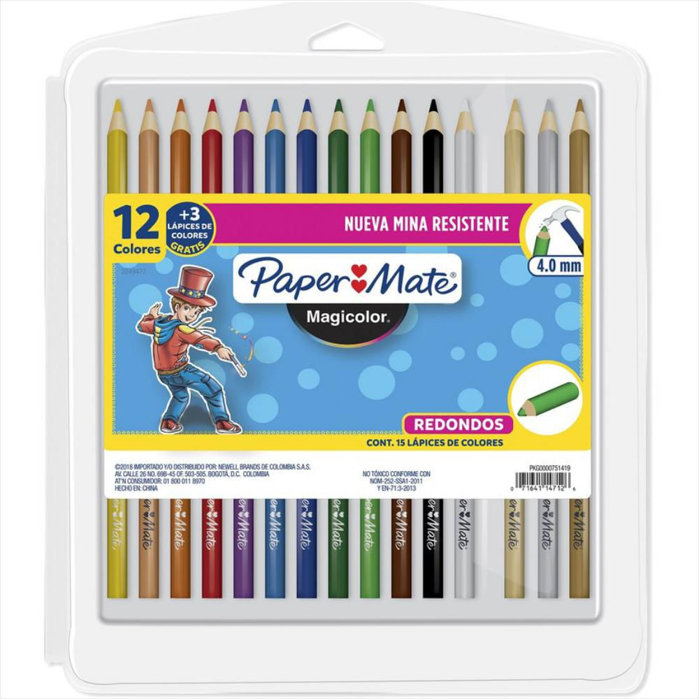 Colores Magicolor Paper Mate Up Neon Lápices De Colores X12