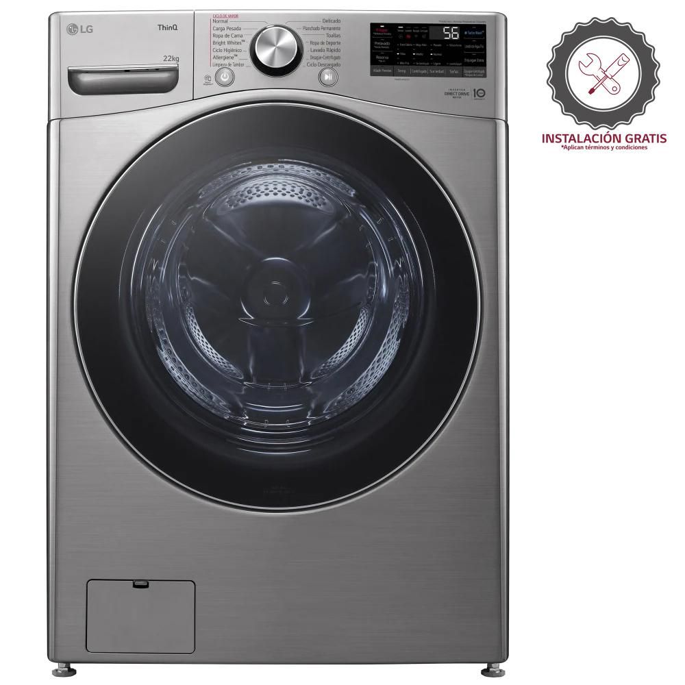 Lavadora LG Carga Frontal 22 kg (48lb) WM22VV2S6B