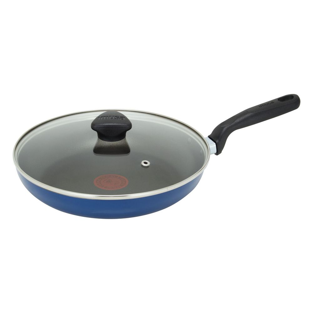 Sartén 24 CM IMUSA Antiadherente Colors Blue con tapa de vidrio 1 26 x 10 x 39 Azul