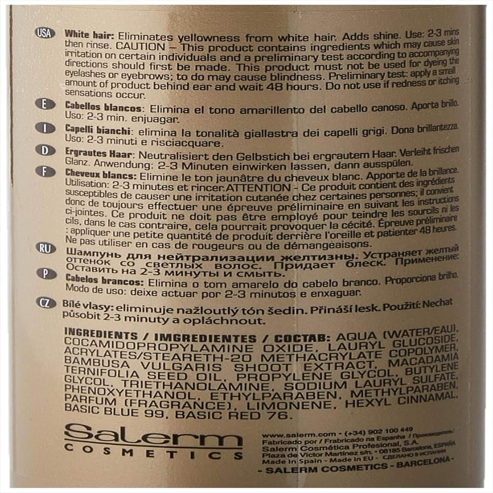 Shampoo Matizador White Blancos Línea Oro 500 Ml img #3
