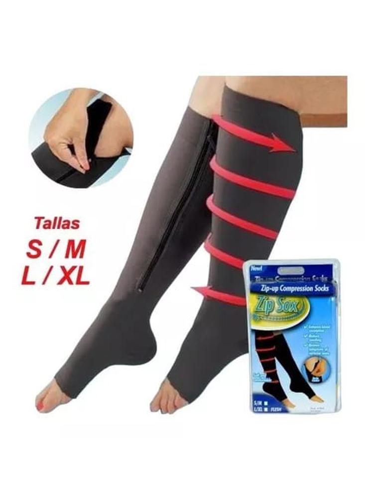 Medias De Compresion Anti Varices Unisex Talla Estandar L Xl