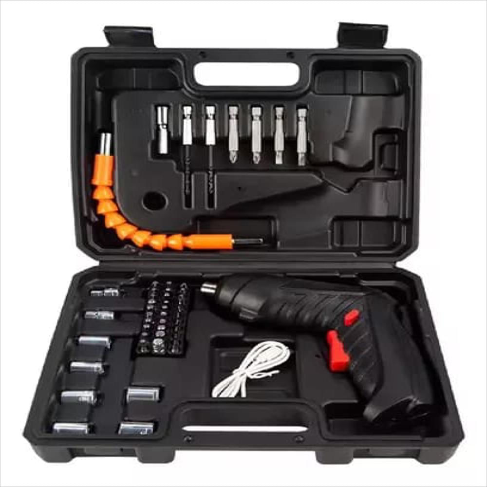 Destornillador Electrico Inalambrico 3.6V 3.5Nm Set 47Piezas
