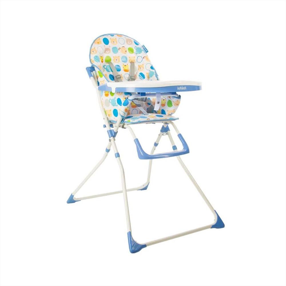 Silla Comedor Para Bebe Plegable Candy Azul