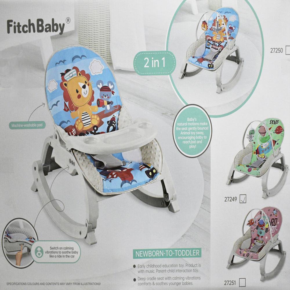 Silla Mecedora Vibradora Con Bandeja Rosa Para Bebé img #2