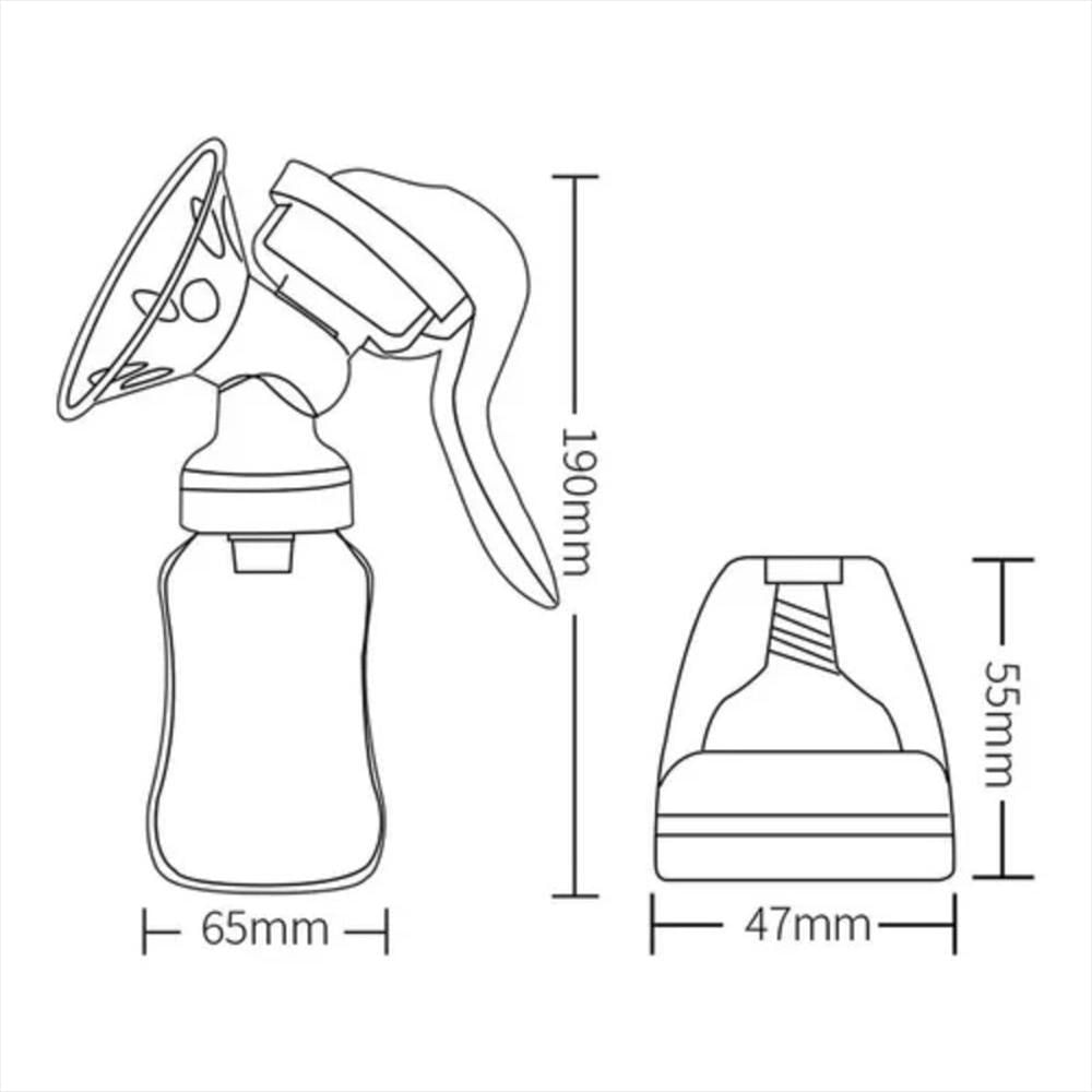 Extractor Succionador De Leche Materna Manual Con Tetero img #2