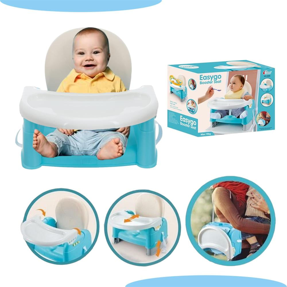 Comedor Portátil Para Bebe Bandeja Extraíble 2 En 1 Azul