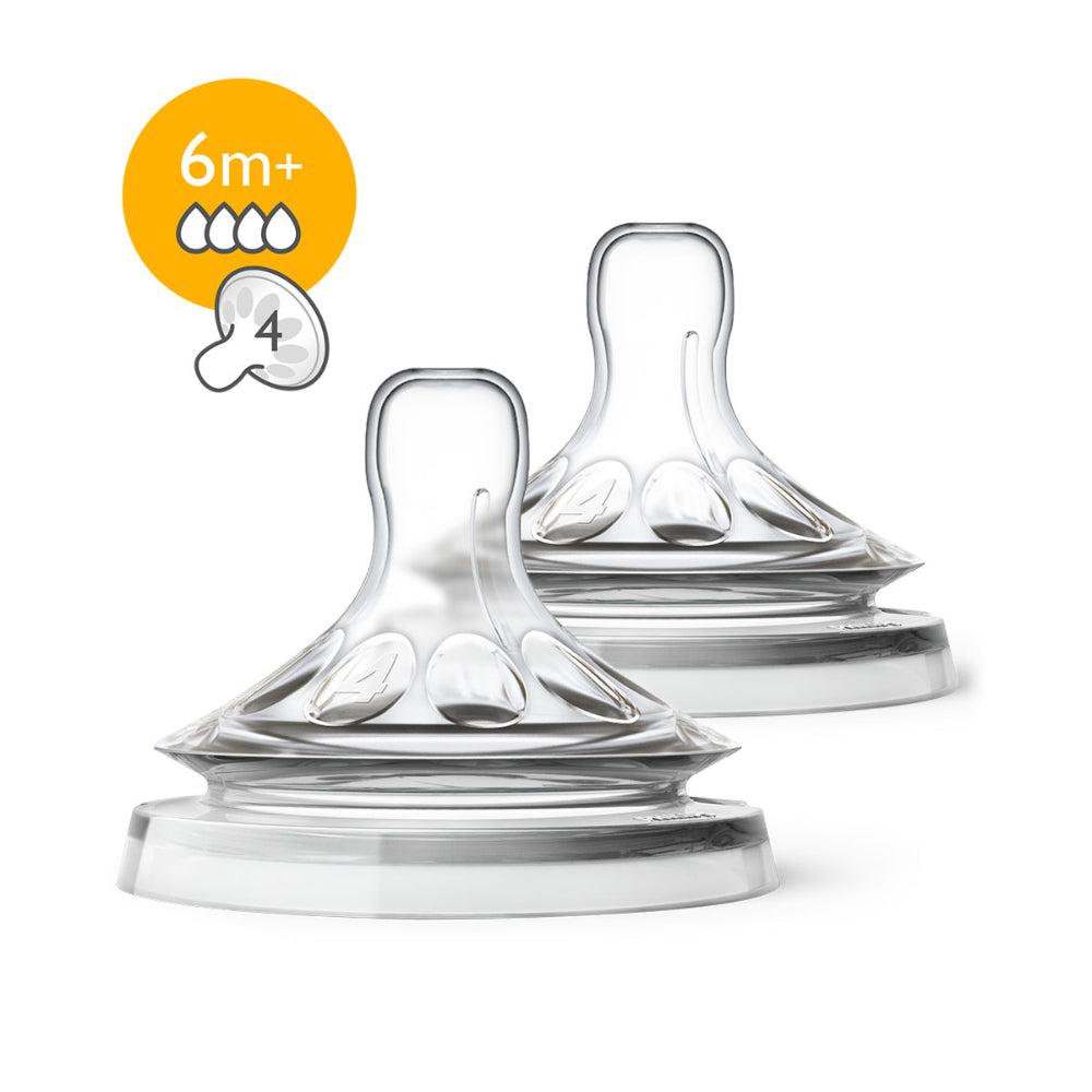 Chupo Natural Tetina Para Tetero Philips Avent 6M+ Flujo Lento 2Und img #1