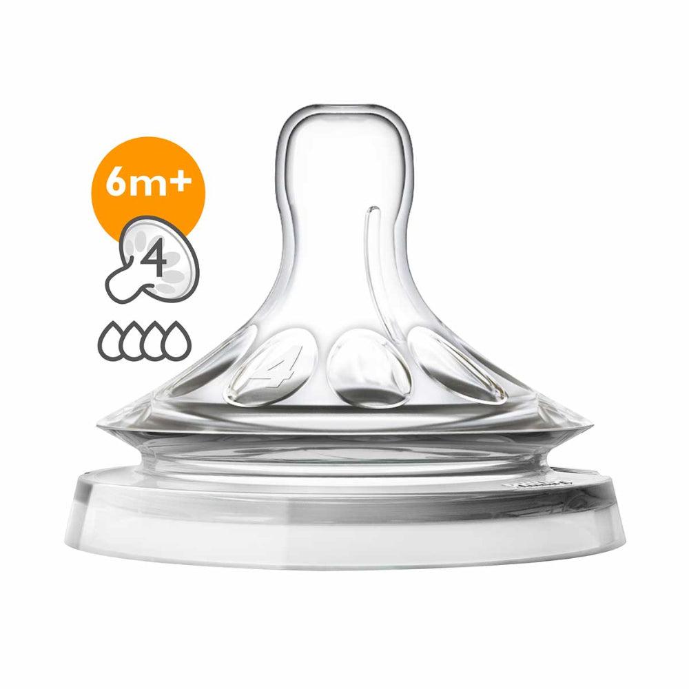 Chupo Natural Tetina Para Tetero Philips Avent 6M+ Flujo Lento 2Und img #2