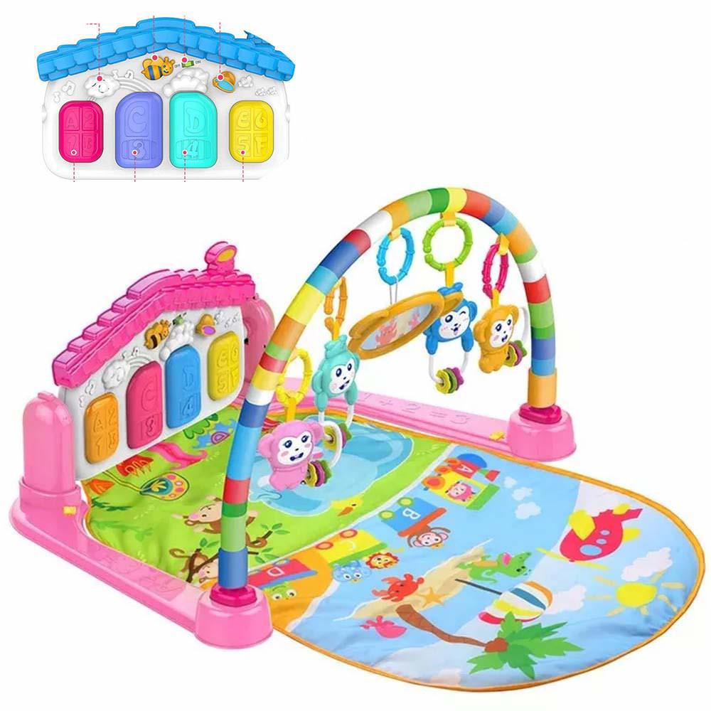 Gimnasio Piano Tapete Sonajero Musical Boogy Para Bebe Rosa