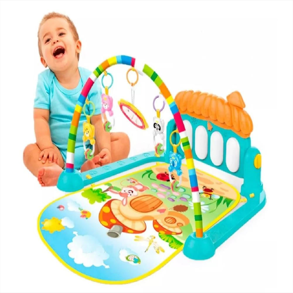 Gimnasio Bebe Multifuncional Piano Musical Didáctico Hongo Bebé Niño