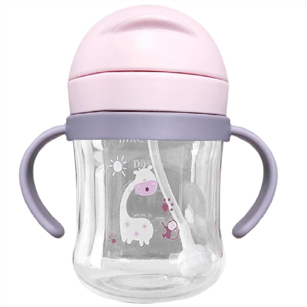 Vaso Pitillo Antiderrame Bebe Niña Niño 250Ml Rosa