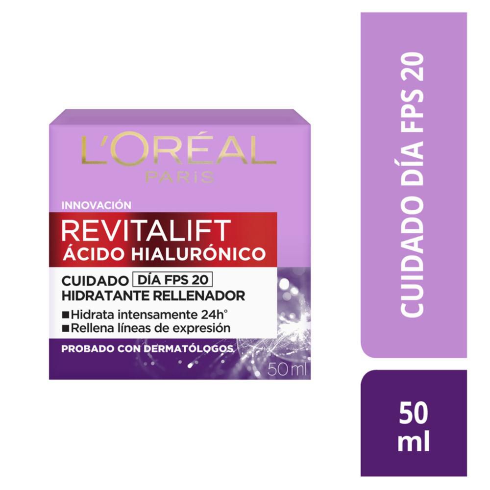 Crema facial DERMO EXPERTISE Día Loreal Paris ácido hialurónico (50 gr)