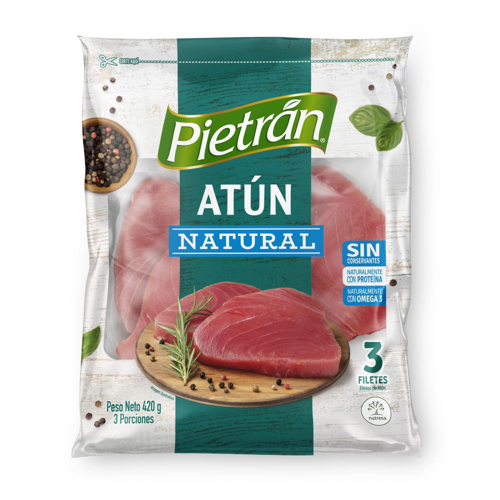 Filete de atún PIETRAN natural x3und (420 gr)