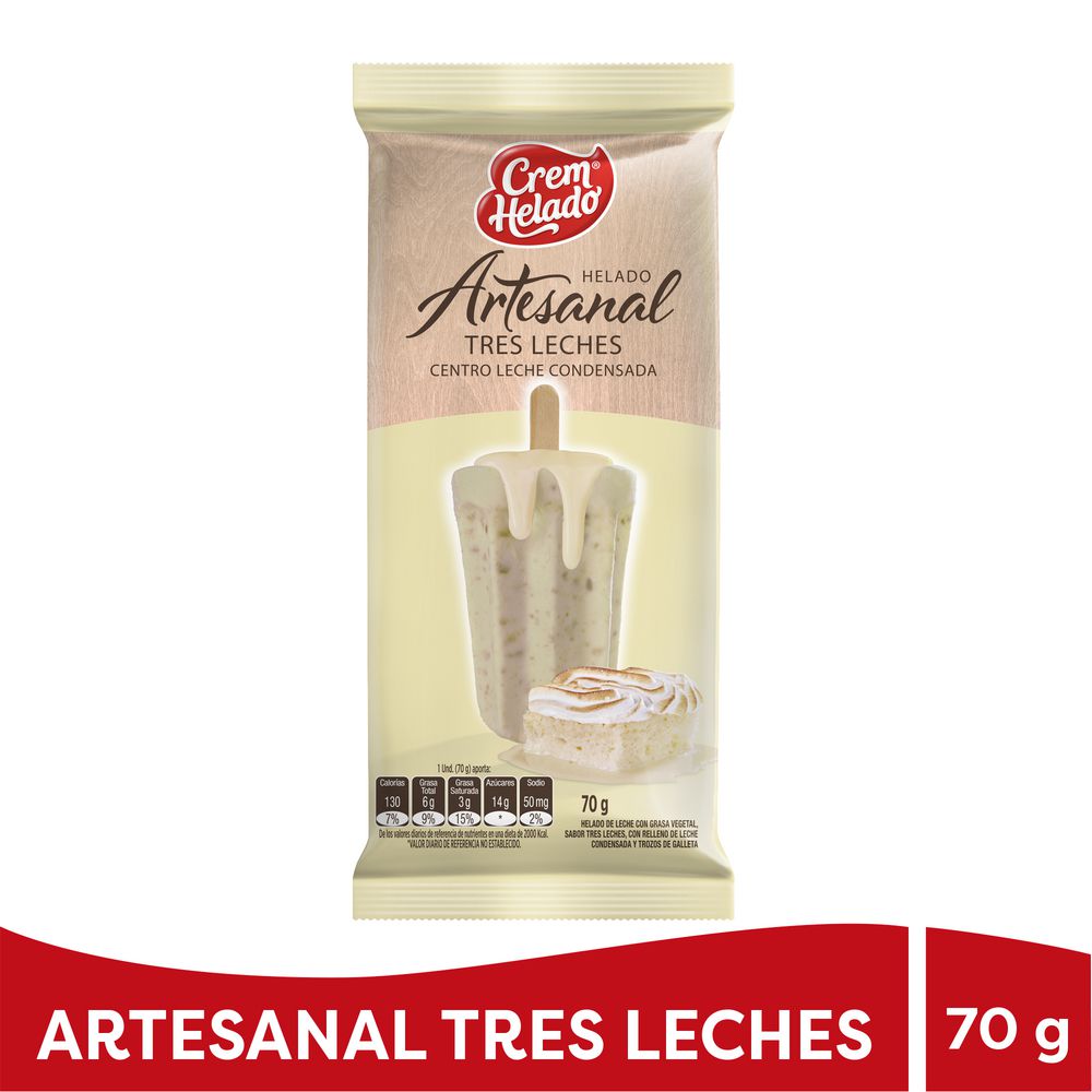Paleta CREM HELADO artesanal tres leches (70 gr)