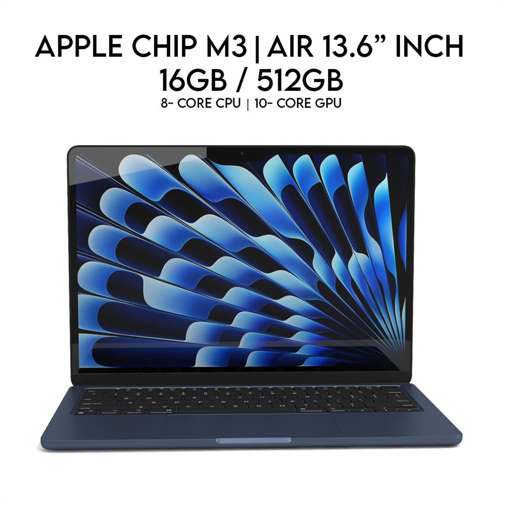 Macbook Air 13.6 Chip M3 Ram 16Gb Ssd 512Gb Apple 8C Cpu 10C Gpu Midnight