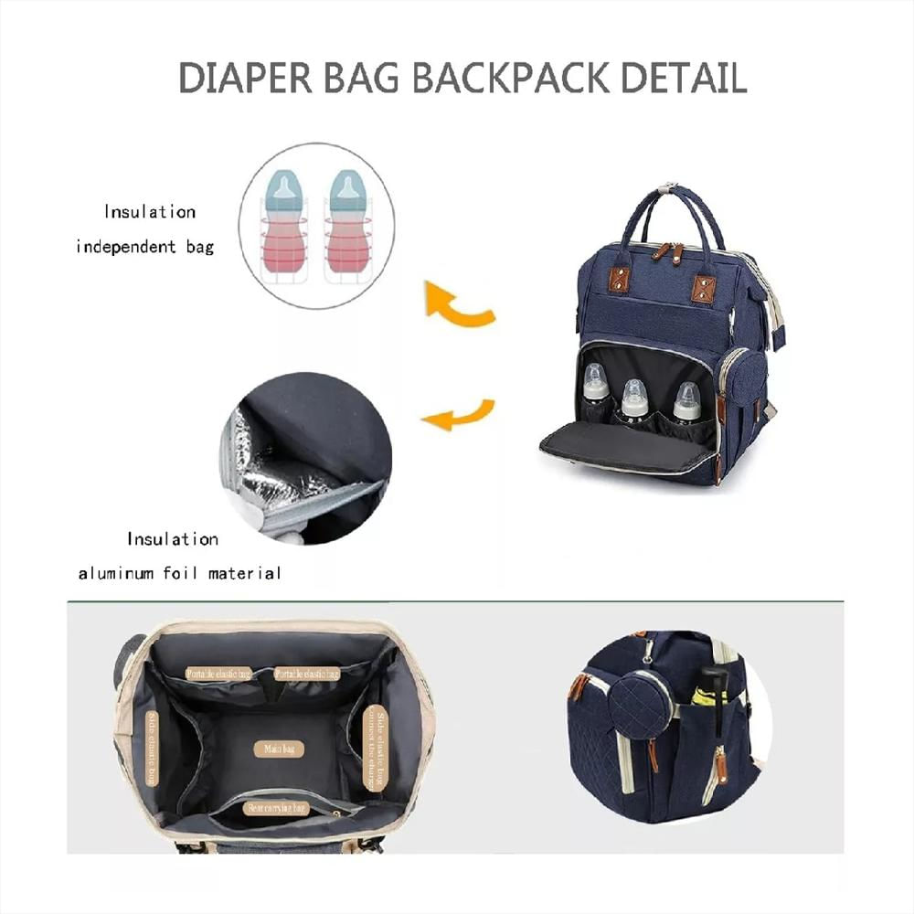 Pañalera Morral Con Cambiador Para Bebe Niño Niña img #3