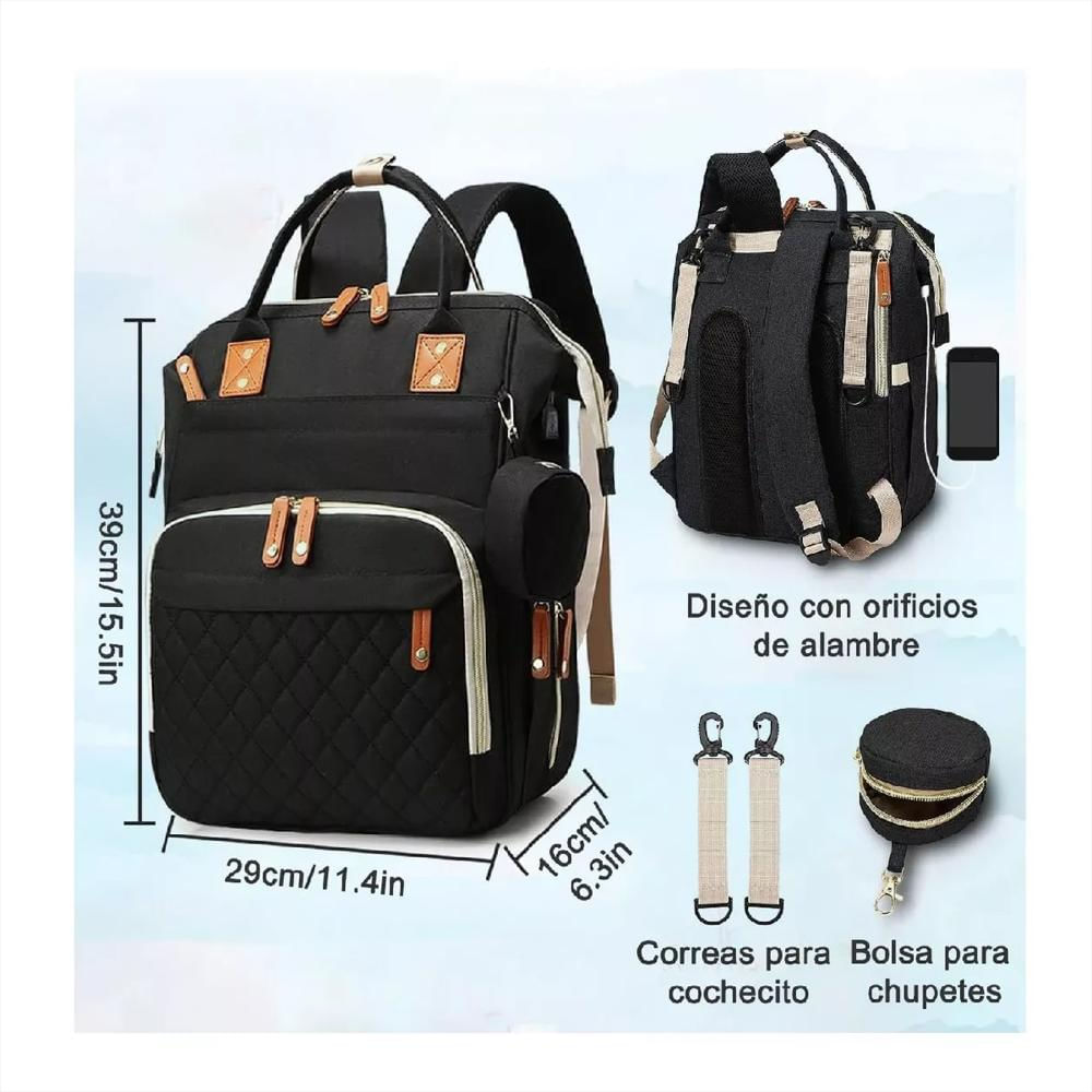 Pañalera Morral Con Cambiador Para Bebe Niño Niña img #4