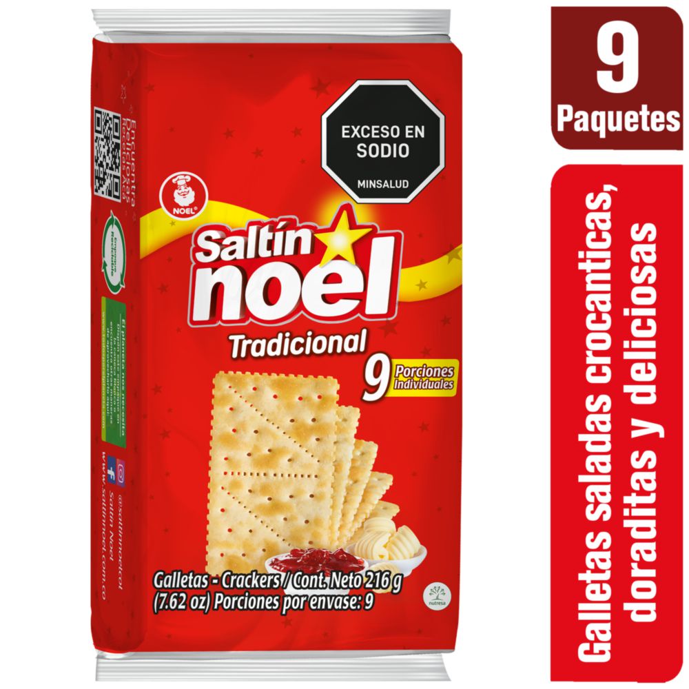 Galletas SALTIN NOEL Tradicional x9 tacos (216 gr)