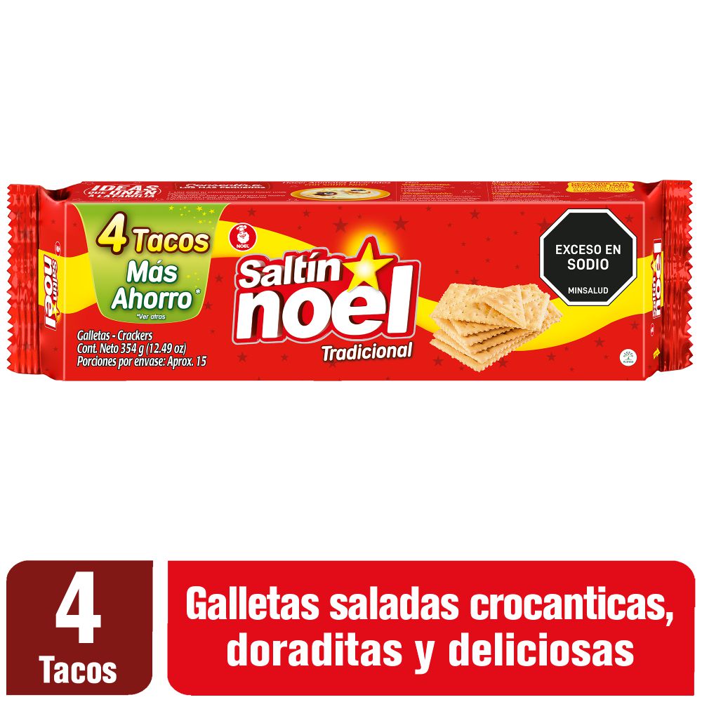 Galletas SALTIN NOEL Tradicional x4 tacos (354 gr)