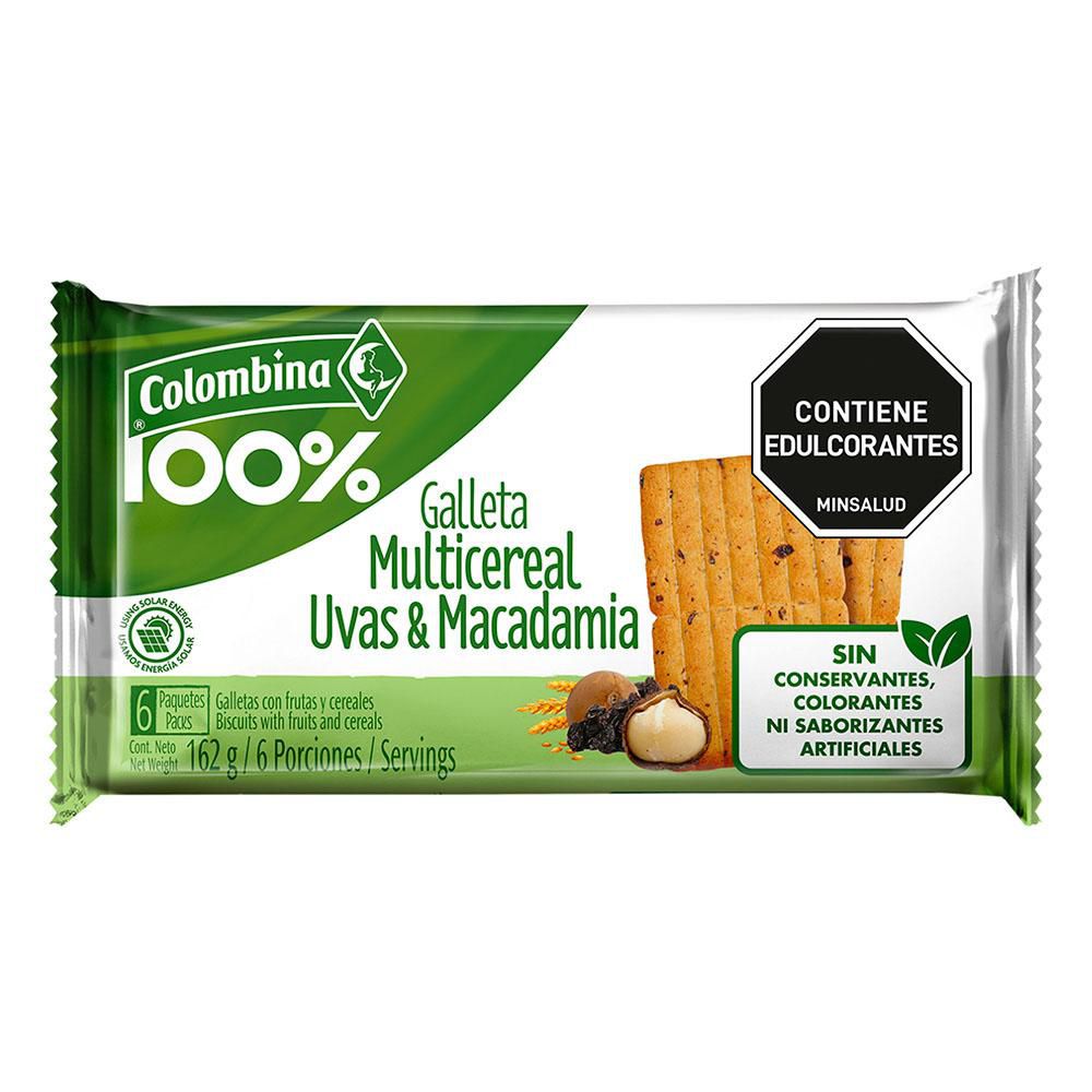 Galletas CRAKENAS Uvas y Macadamia (162  gr)